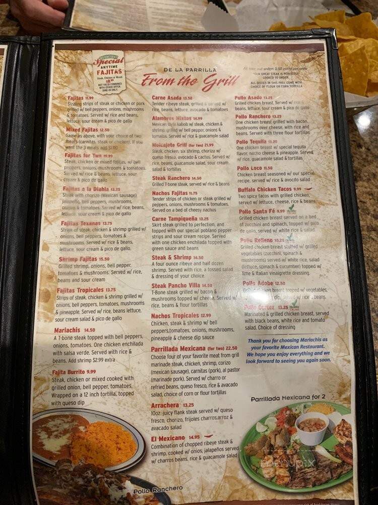 Marichi's Mexican Restaurant - Lancaster, SC menu_pic