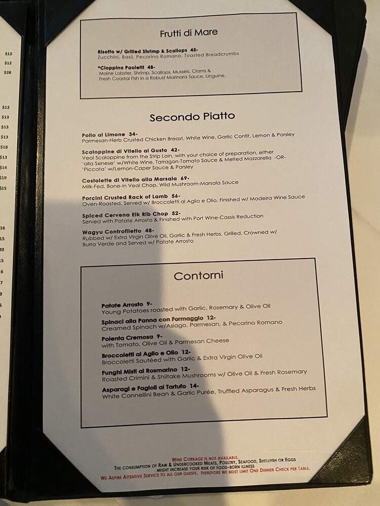 Ristorante Paoletti - Highlands, NC menu_pic