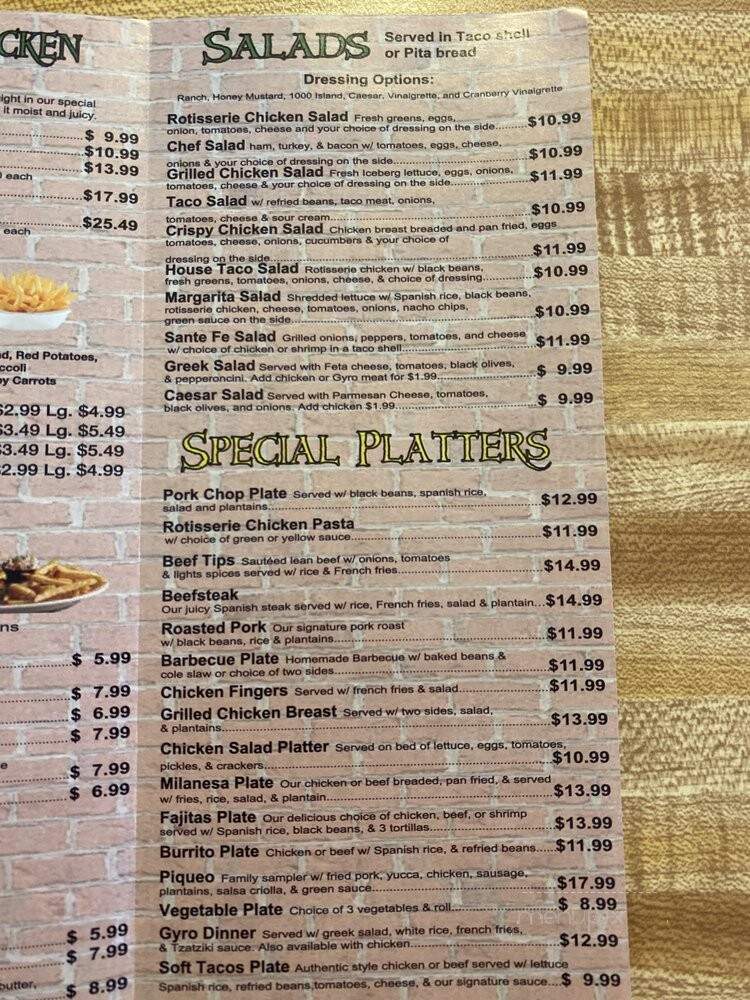 Roasting Oven & Grill - Fort Mill, SC menu_pic