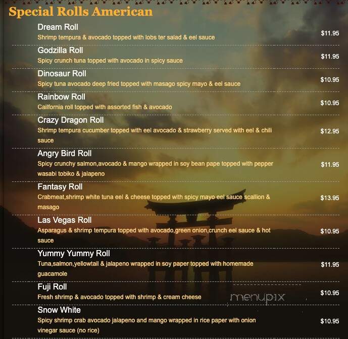 Teriyaki Japan - North Augusta, SC menu_pic