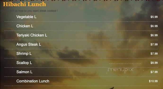 Teriyaki Japan - North Augusta, SC menu_pic