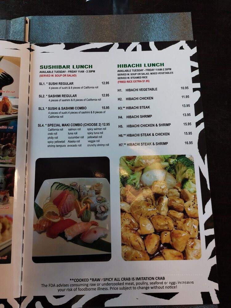Blue Fin Sushi & Thai Grill - Cumming, GA menu_pic