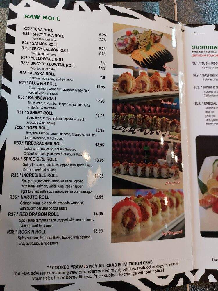 Blue Fin Sushi & Thai Grill - Cumming, GA menu_pic