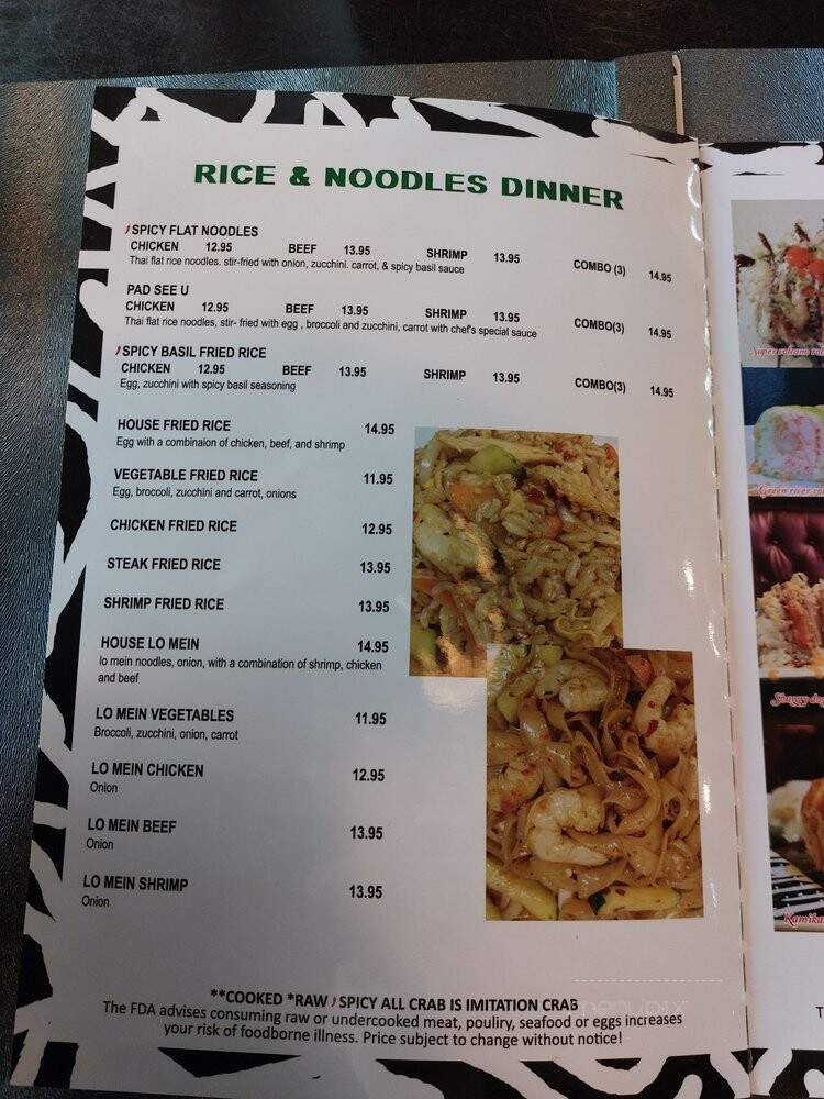 Blue Fin Sushi & Thai Grill - Cumming, GA menu_pic