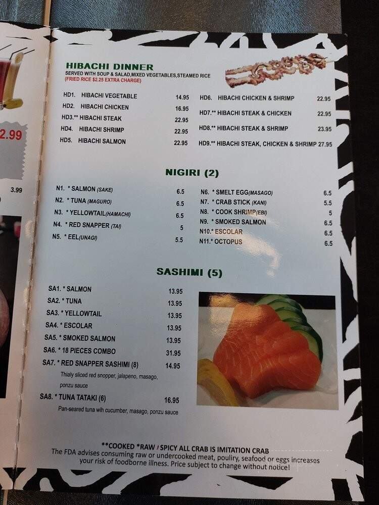 Blue Fin Sushi & Thai Grill - Cumming, GA menu_pic