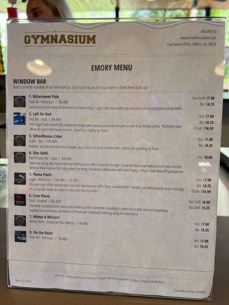 The General Muir - Atlanta, GA menu_pic