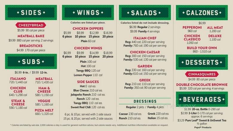 Marco's Pizza - Atlanta, GA menu_pic