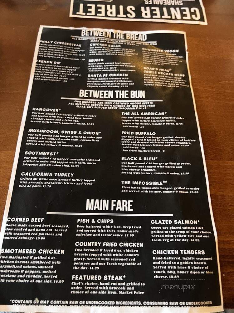 Center Street Tavern - Acworth, GA menu_pic