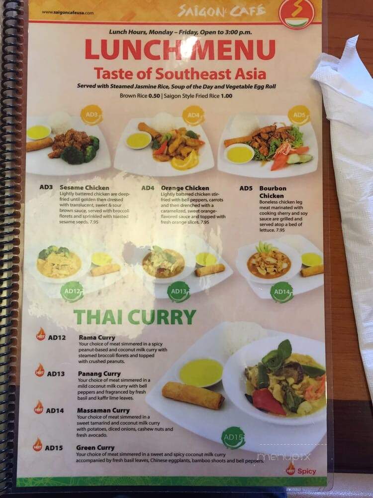 Saigon Cafe - Smyrna, GA menu_pic