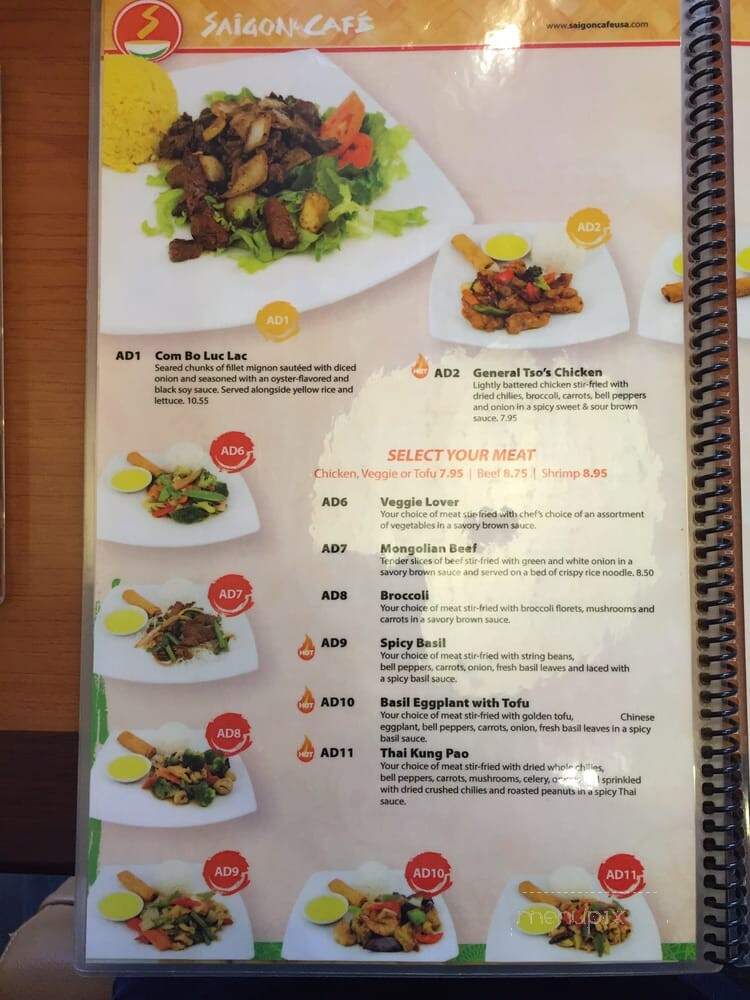 Saigon Cafe - Smyrna, GA menu_pic