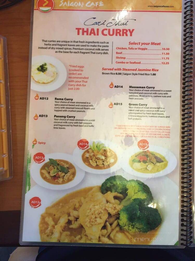 Saigon Cafe - Smyrna, GA menu_pic