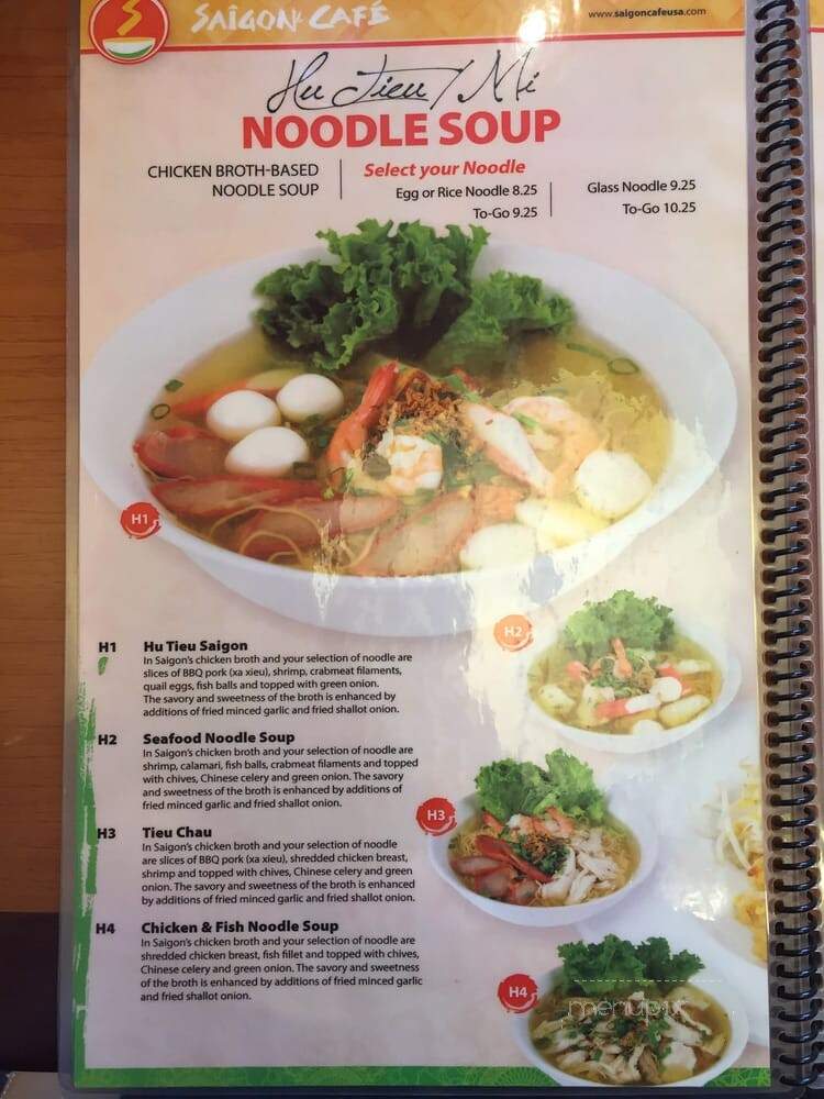 Saigon Cafe - Smyrna, GA menu_pic