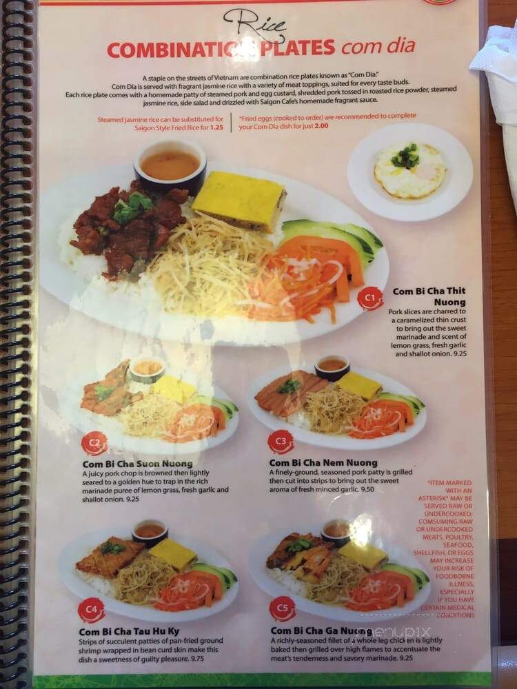 Saigon Cafe - Smyrna, GA menu_pic