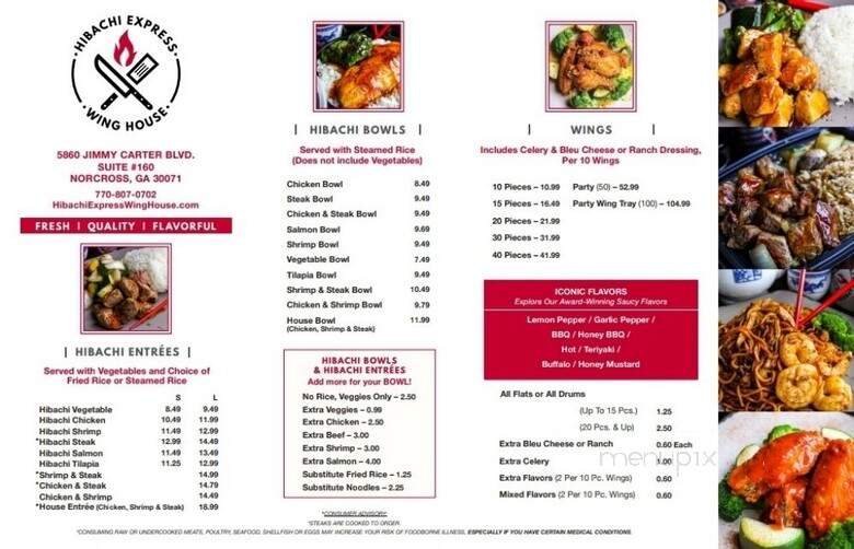 Hibachi Grill & Wings House - Norcross, GA menu_pic
