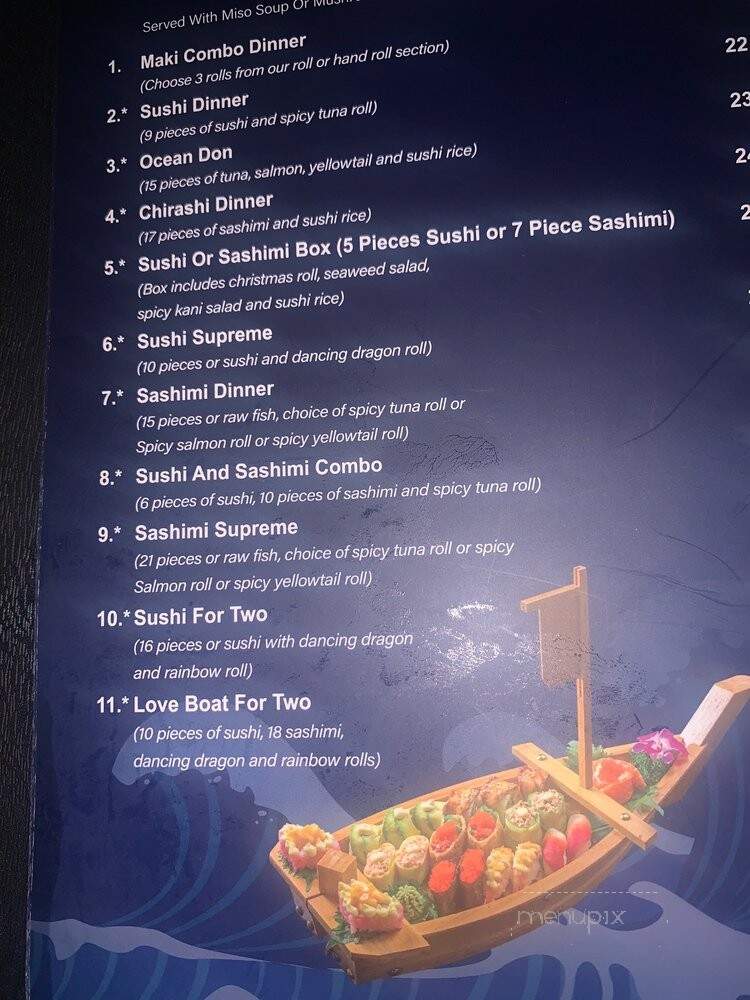 Ichiban Japanese Sushi Bar & Grill - Peachtree City, GA menu_pic