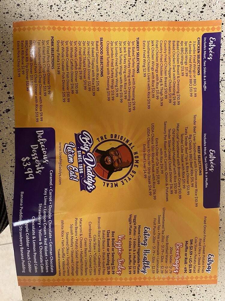 Big Daddy's Dish - Atlanta, GA menu_pic