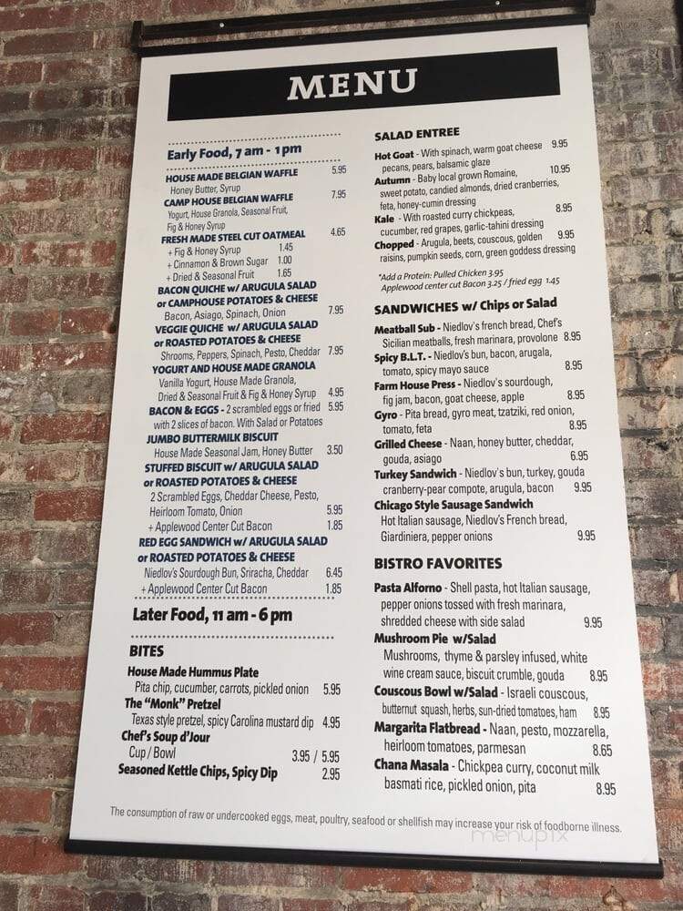 The Camp House - Chattanooga, TN menu_pic