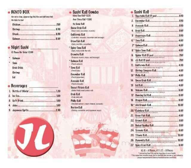 JL Japanese Express - Columbus, GA menu_pic