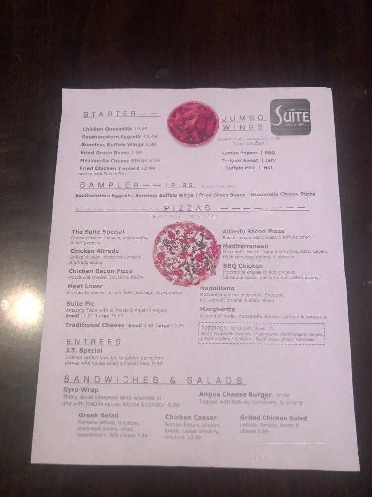 The Suite Bar & Grill - Columbus, GA menu_pic