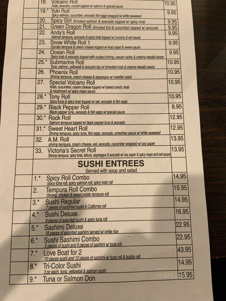 AKI 7 - Jacksonville, FL menu_pic