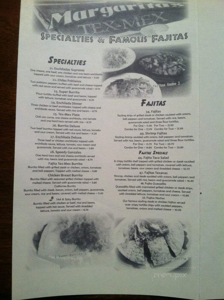 Margaritas Tex Mex - Moultrie, GA menu_pic