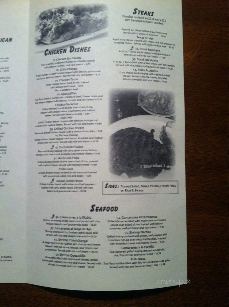 Margaritas Tex Mex - Moultrie, GA menu_pic