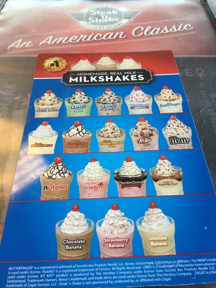 Steak 'n Shake - Jacksonville, FL menu_pic