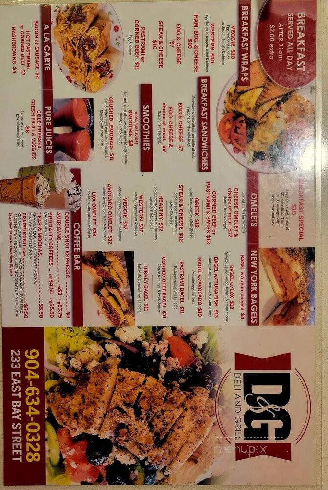 D & G Deli & Grill - Jacksonville, FL menu_pic