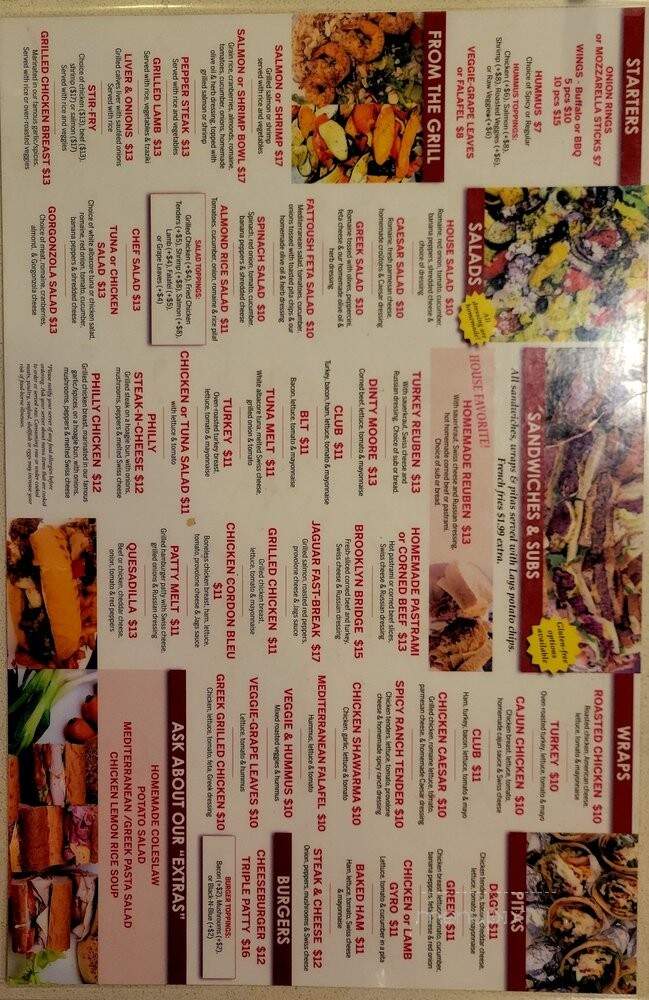 D & G Deli & Grill - Jacksonville, FL menu_pic