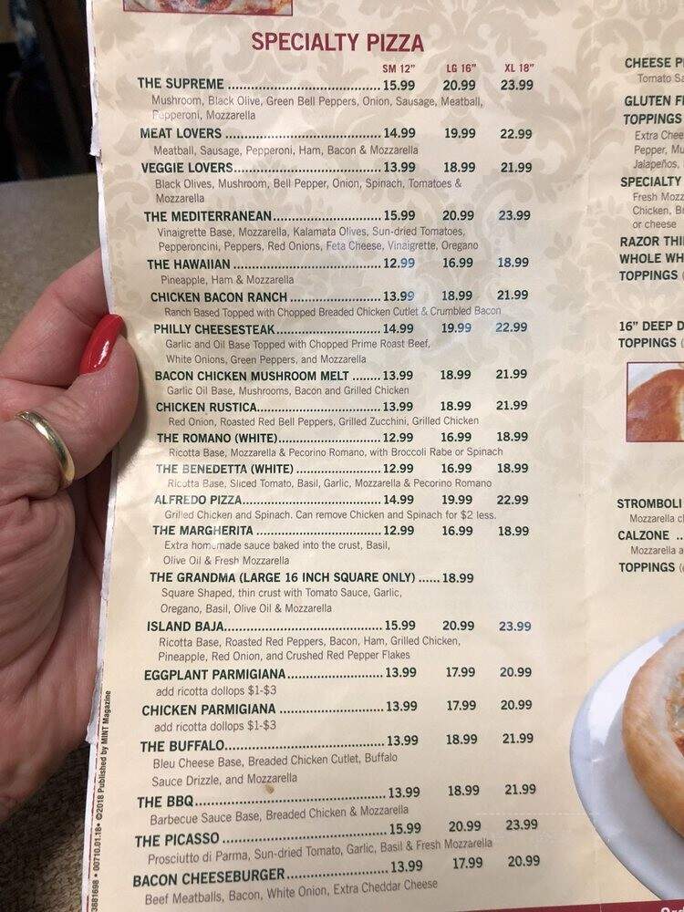 Romano's on the Beach - Saint Augustine, FL menu_pic