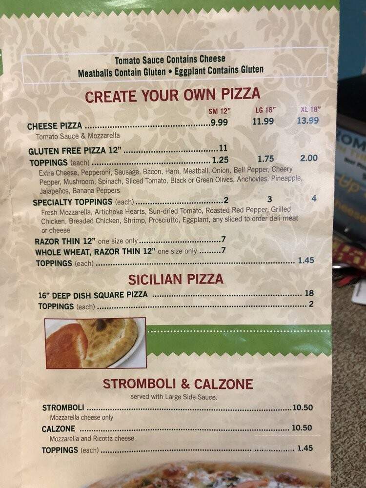Romano's on the Beach - Saint Augustine, FL menu_pic