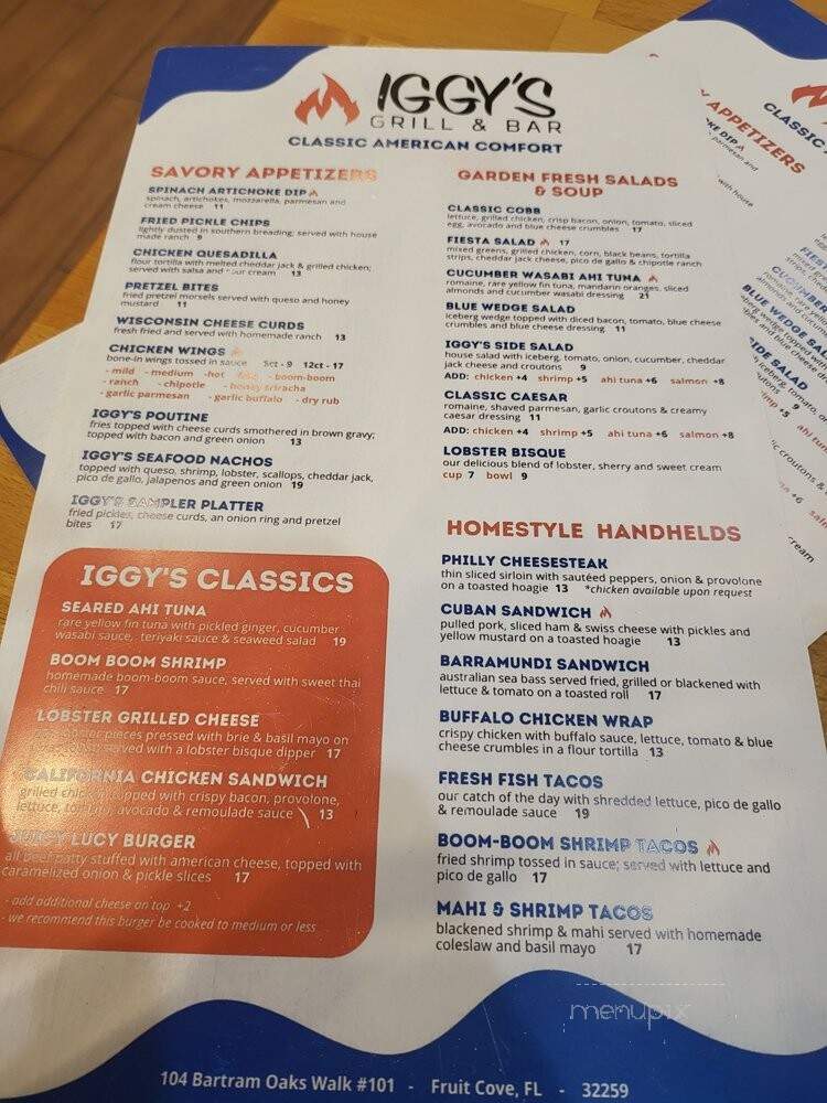 Iggy's Seafood Shack - St Johns, FL menu_pic