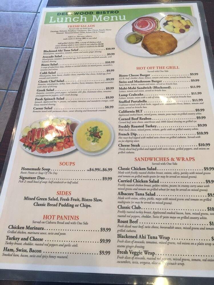 Deerwood Bistro - Jacksonville, FL menu_pic