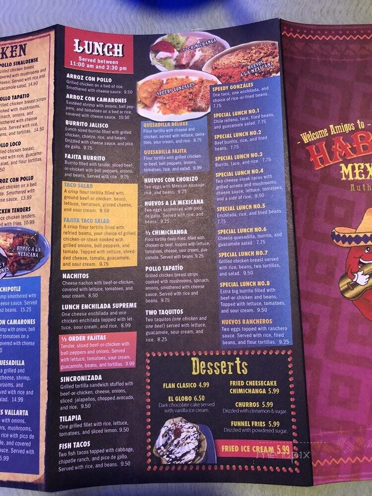 Habaneros Mexican Grill - Sanford, FL menu_pic