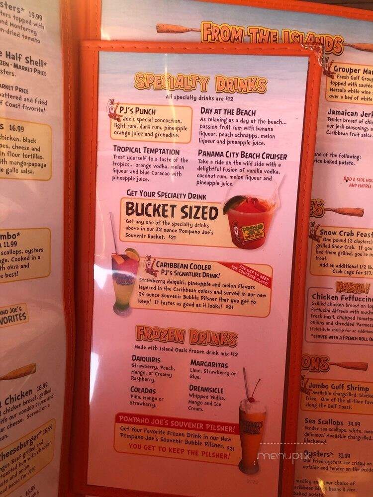 Pompano Joe's - Panama City Beach, FL menu_pic