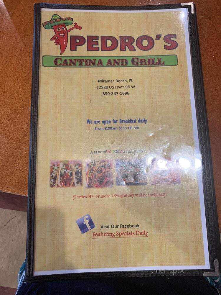 Don Pedro's - Miramar Beach, FL menu_pic