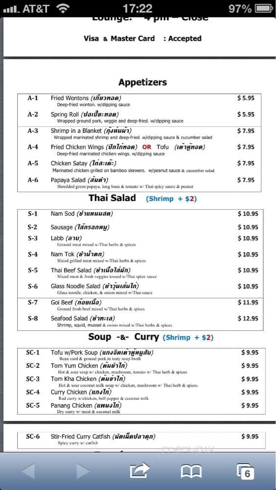 Thai Spice - Fort Walton Beach, FL menu_pic