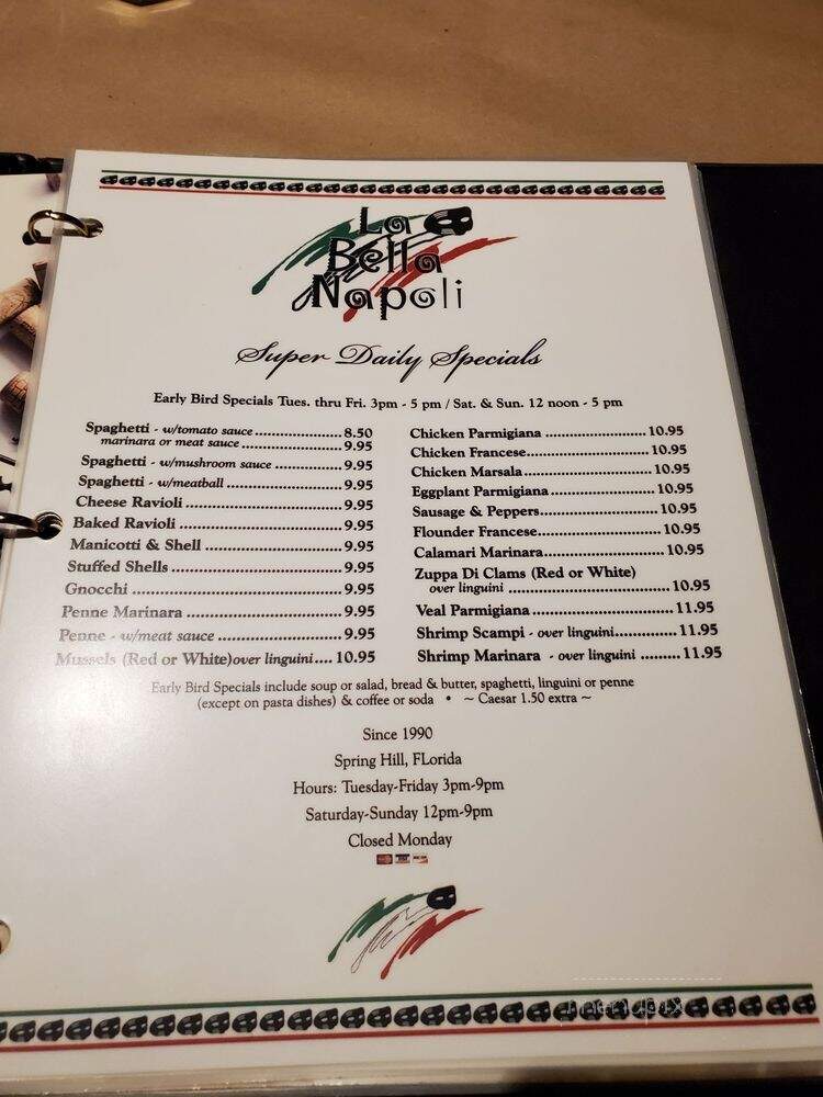 La Bella Napoli Italian Restaurant - Spring Hill, FL