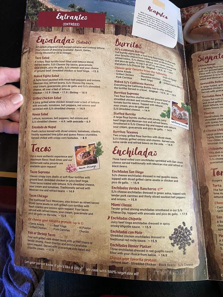 San Jose's - Altamonte Springs, FL menu_pic