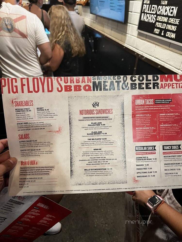 Pig Floyd's Urban Barbakoa - Orlando, FL menu_pic