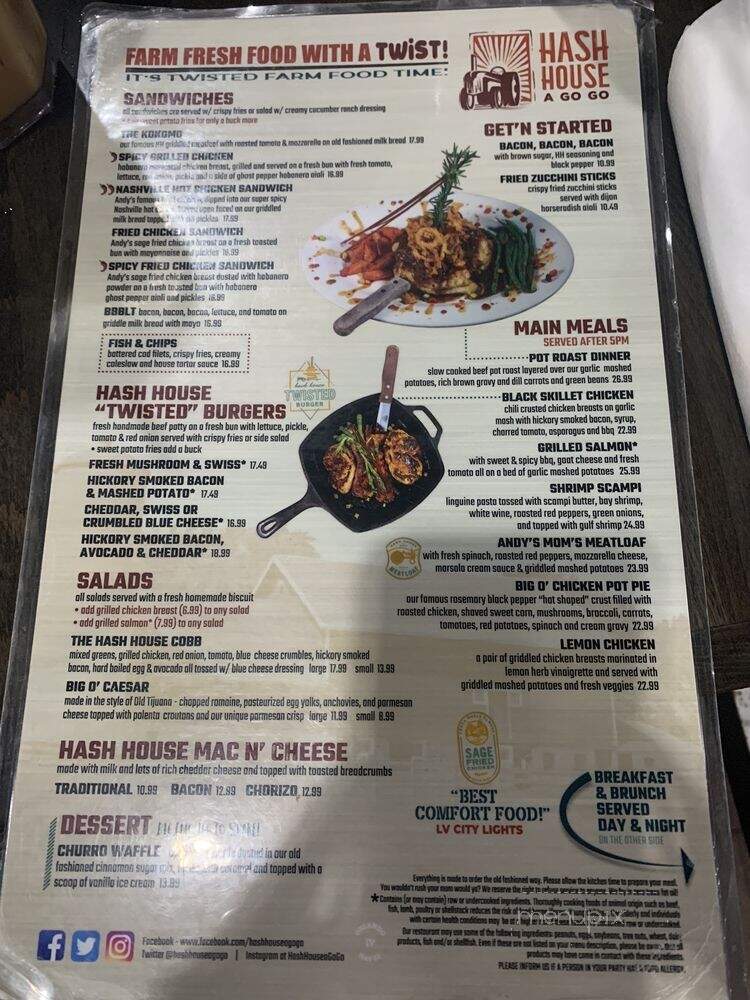 Hash House A Go Go - Orlando, FL menu_pic