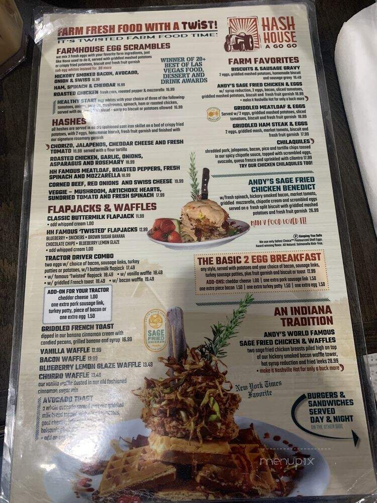 Hash House A Go Go - Orlando, FL menu_pic