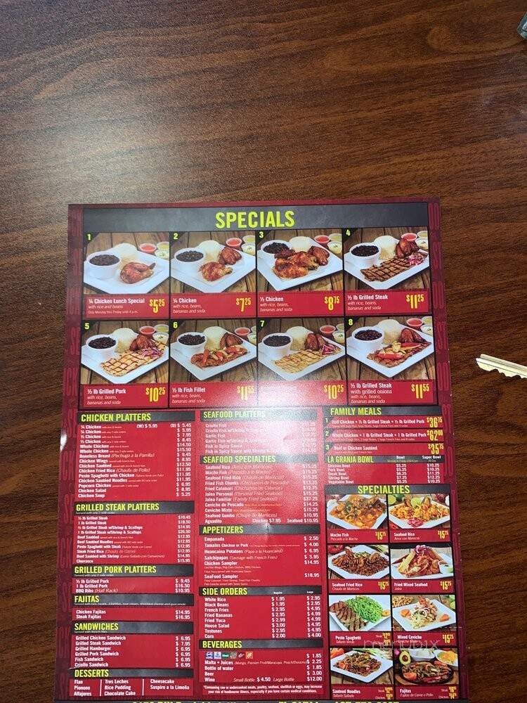 La Granja - Orlando, FL menu_pic