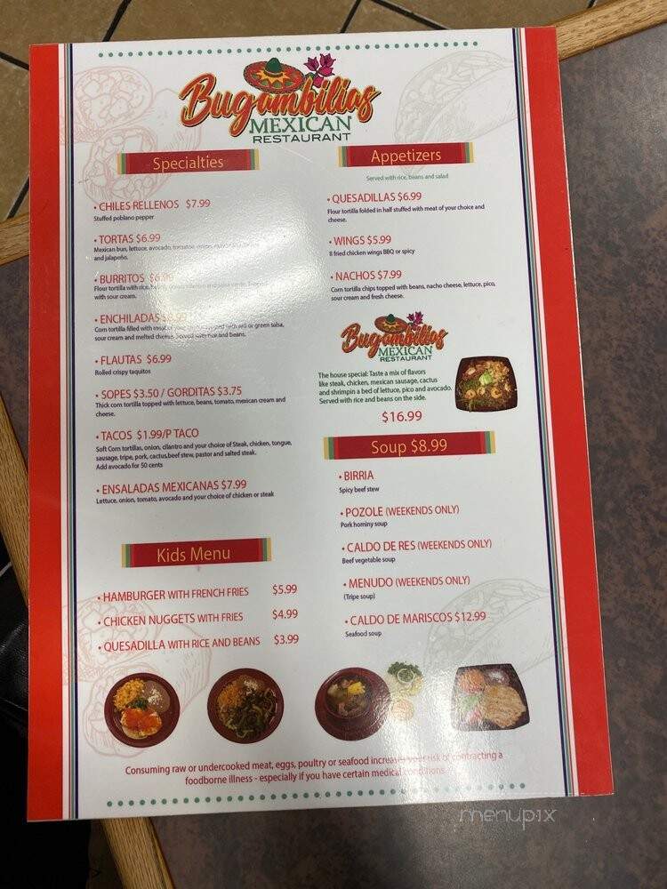 Bugambilias - Orlando, FL menu_pic