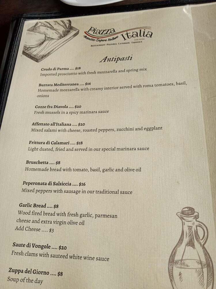 Piazza Italia - Orlando, FL menu_pic
