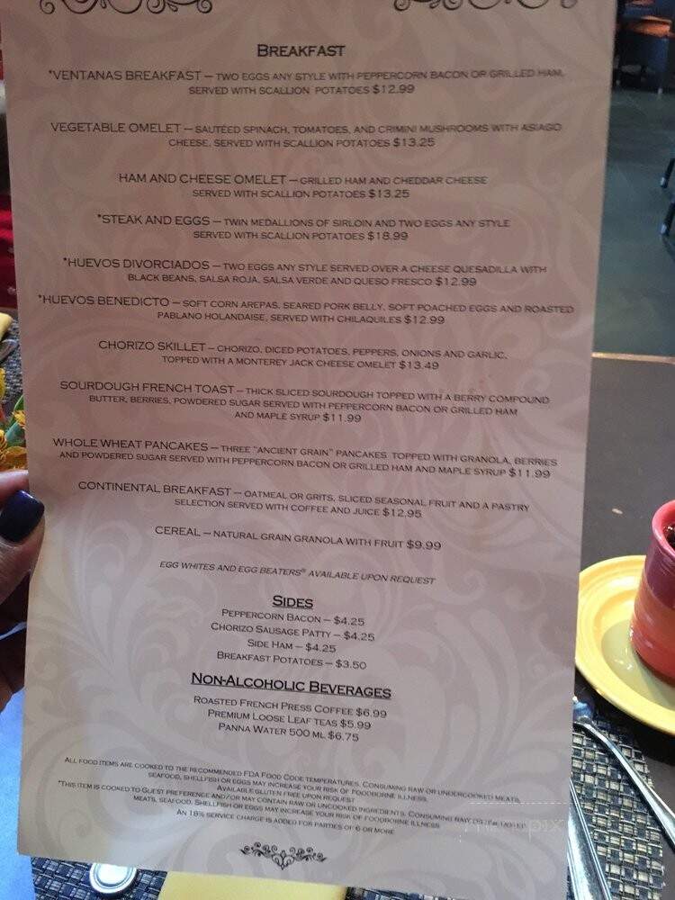 Las Ventanas - Orlando, FL menu_pic