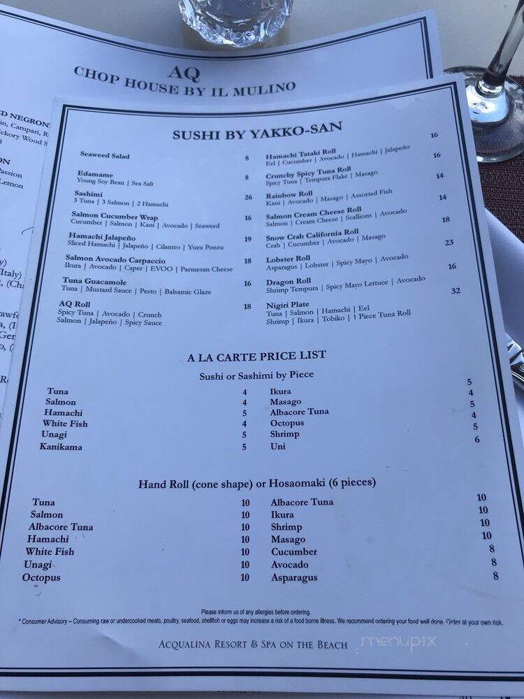 AQ by Acqualina - Sunny Isles Beach, FL menu_pic