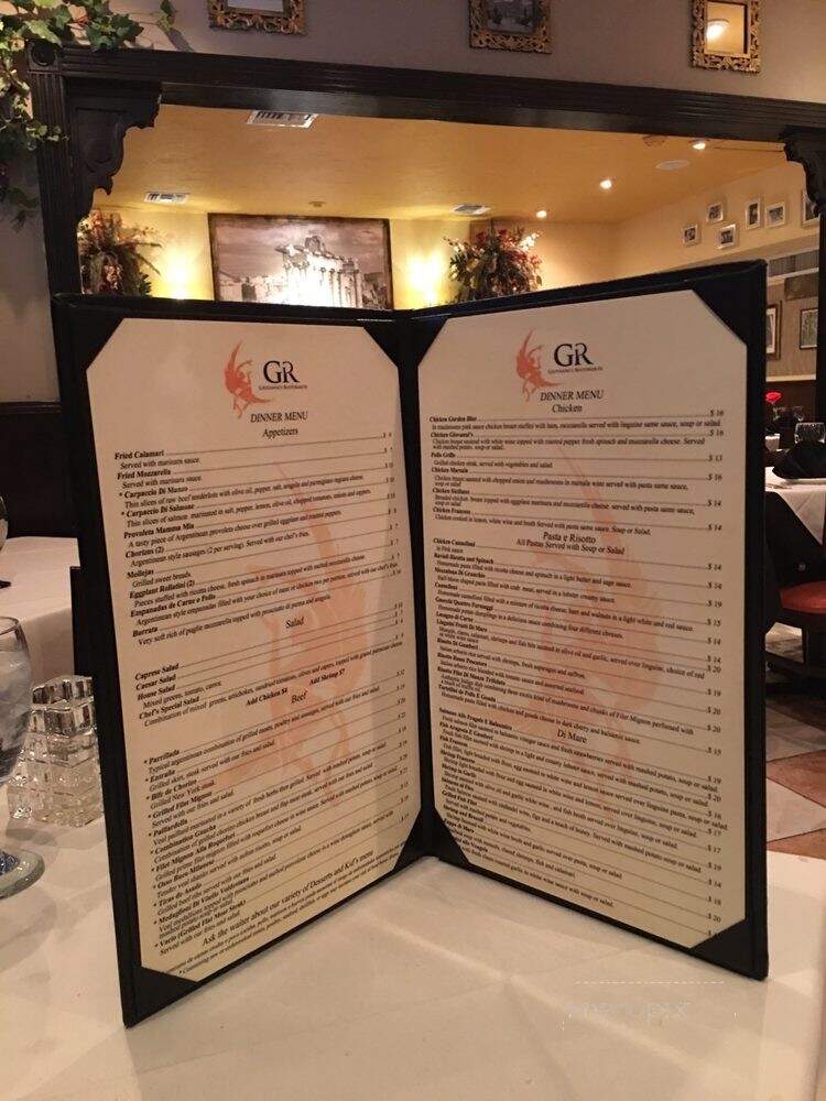 Giovanni's Ristorante - Miami, FL menu_pic