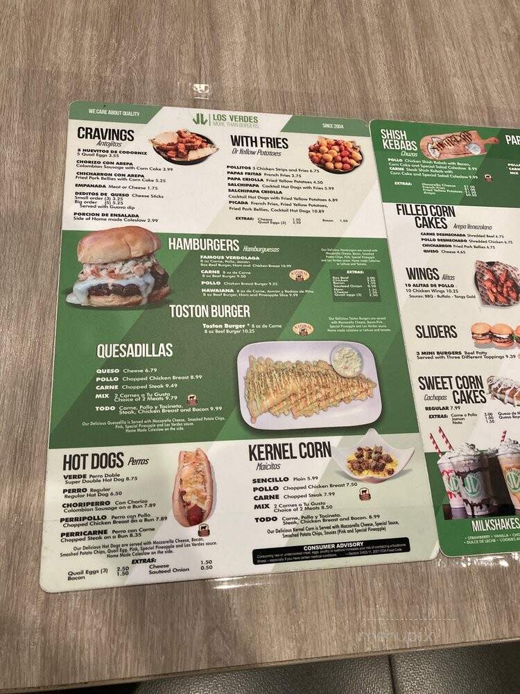 Los Verdes - Miami, FL menu_pic