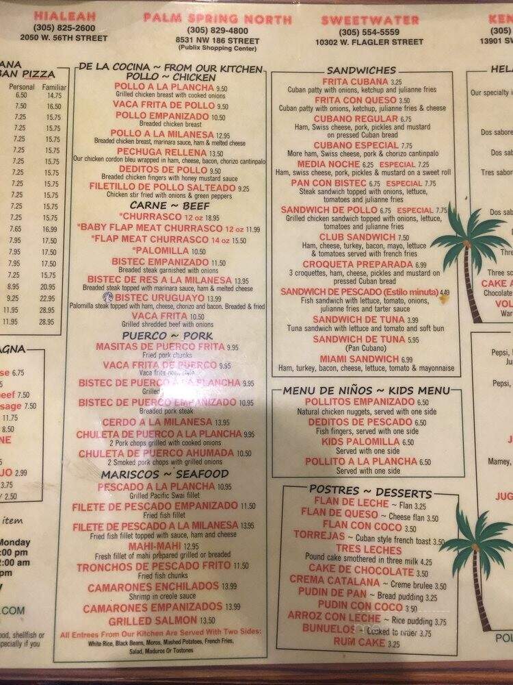 Polo Norte - Miami, FL menu_pic